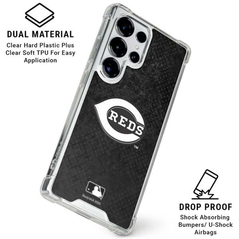MLB Cincinnati Reds Dark Wash Galaxy S26 Ultra Clear Case