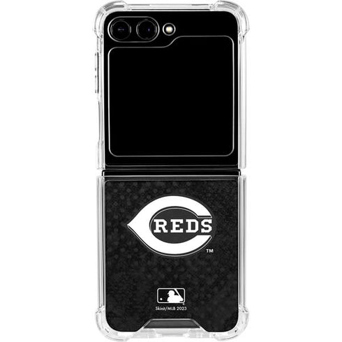 MLB Cincinnati Reds Dark Wash Galaxy Z Flip6 Clear Case