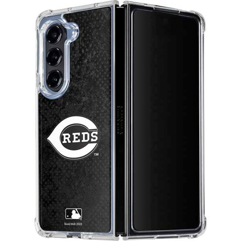 MLB Cincinnati Reds Dark Wash Galaxy Z Fold5 5G Clear Case