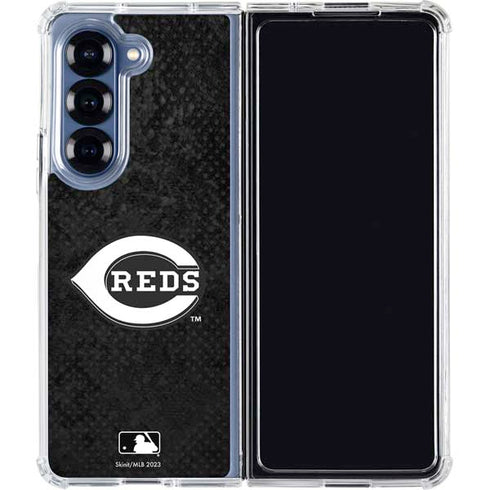 MLB Cincinnati Reds Dark Wash Galaxy Z Fold6 Clear Case