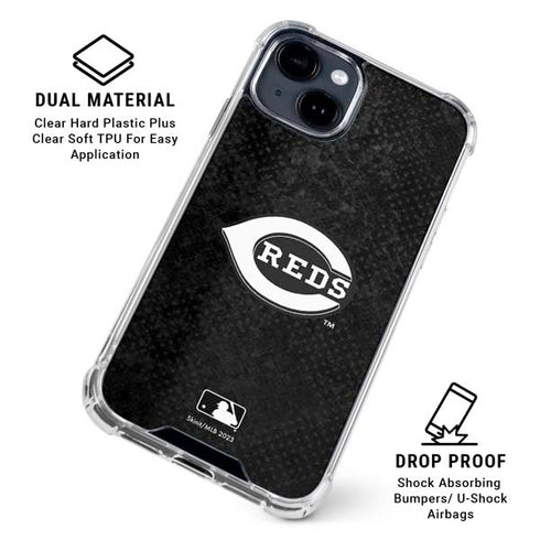 MLB Cincinnati Reds Dark Wash iPhone 15 Clear Case