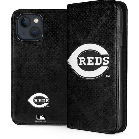 MLB Cincinnati Reds Dark Wash iPhone 15 Plus Folio Case