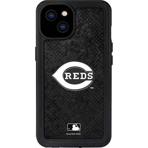 MLB Cincinnati Reds Dark Wash iPhone 15 Plus Waterproof Case