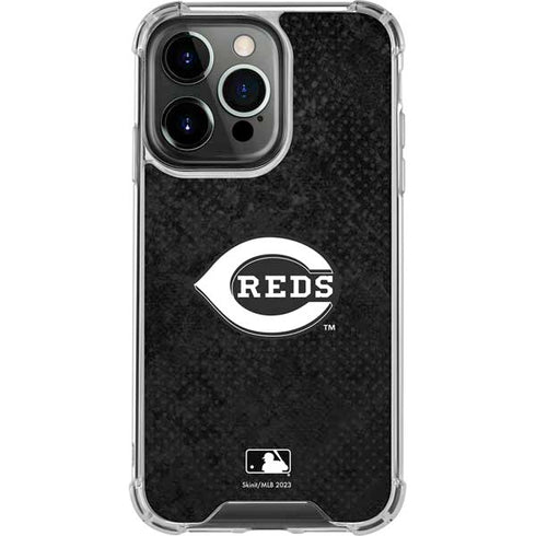 MLB Cincinnati Reds Dark Wash iPhone 16 Pro Max Clear Case