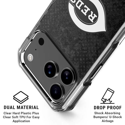 MLB Cincinnati Reds Dark Wash iPhone 18 Pro Clear Case