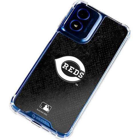 MLB Cincinnati Reds Dark Wash Moto G 5G (2024) Clear Case
