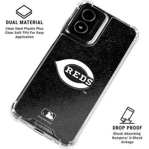 MLB Cincinnati Reds Dark Wash Moto G Power 5G (2024) Clear Case