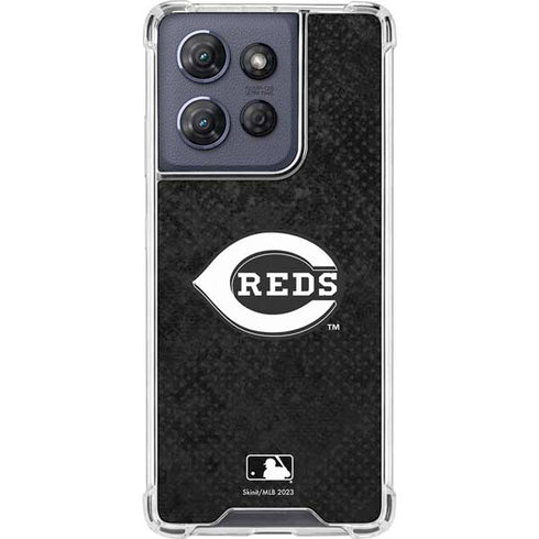MLB Cincinnati Reds Dark Wash Moto G Power 5G (2025) Clear Case