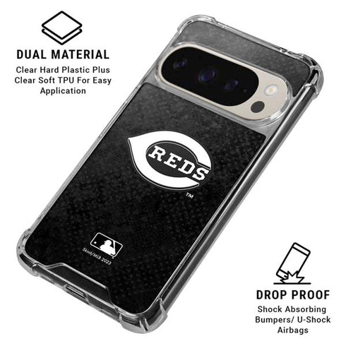 MLB Cincinnati Reds Dark Wash Pixel 9/9 Pro Clear Case