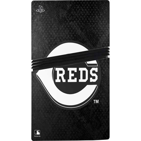 MLB Cincinnati Reds Dark Wash PS5 Pro Console Skin