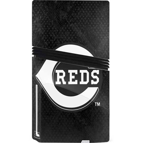 MLB Cincinnati Reds Dark Wash PS5 Pro Disk Console Skin