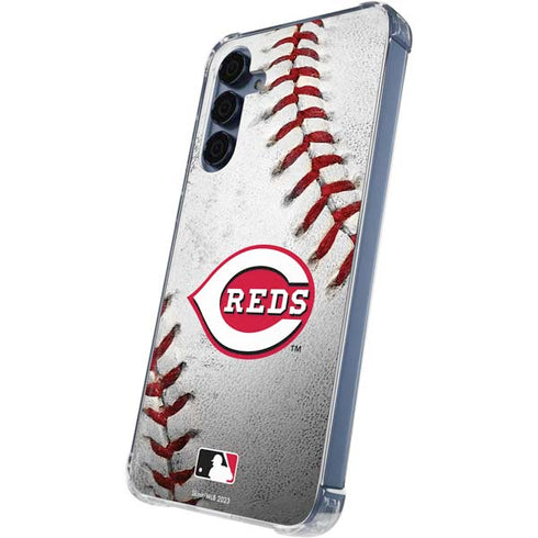 MLB Cincinnati Reds Game Ball Galaxy A35 5G Clear Case