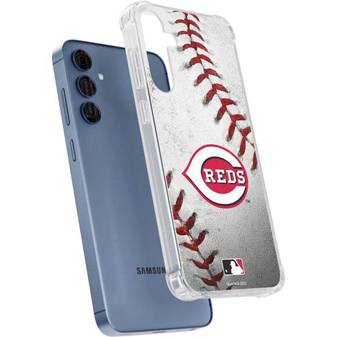 MLB Cincinnati Reds Game Ball Galaxy A35 5G Clear Case