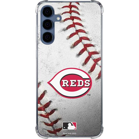 MLB Cincinnati Reds Game Ball Galaxy A55 5G Clear Case