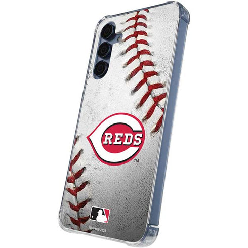 MLB Cincinnati Reds Game Ball Galaxy A55 5G Clear Case