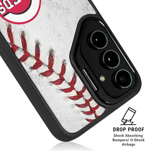 MLB Cincinnati Reds Game Ball Galaxy S25 Ultra Kickstand Case