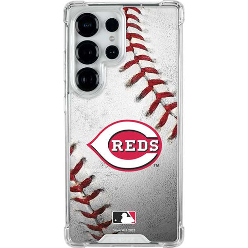 MLB Cincinnati Reds Game Ball Galaxy S25 Ultra Clear Case