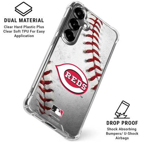 MLB Cincinnati Reds Game Ball Galaxy S26 Plus Clear Case