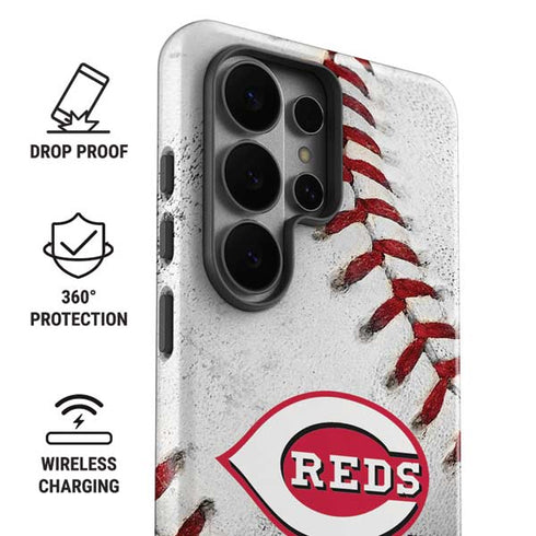 MLB Cincinnati Reds Game Ball Galaxy S26 Ultra Impact Case