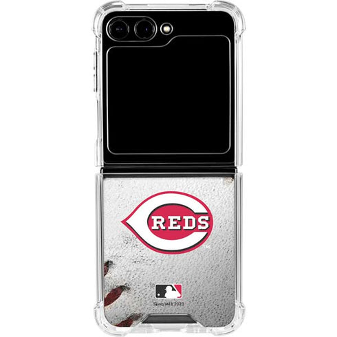 MLB Cincinnati Reds Game Ball Galaxy Z Flip6 Clear Case