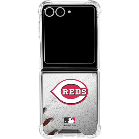MLB Cincinnati Reds Game Ball Galaxy Z Flip7 Clear Case
