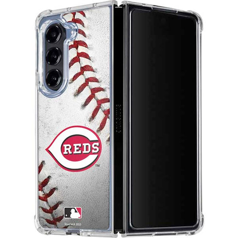 MLB Cincinnati Reds Game Ball Galaxy Z Fold5 5G Clear Case