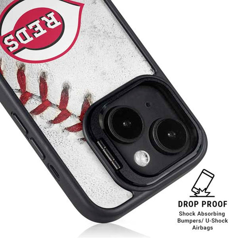 MLB Cincinnati Reds Game Ball iPhone 14 Kickstand Case