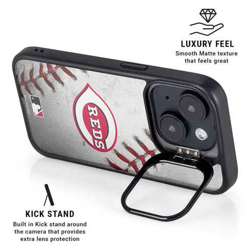 MLB Cincinnati Reds Game Ball iPhone 15 Kickstand Case