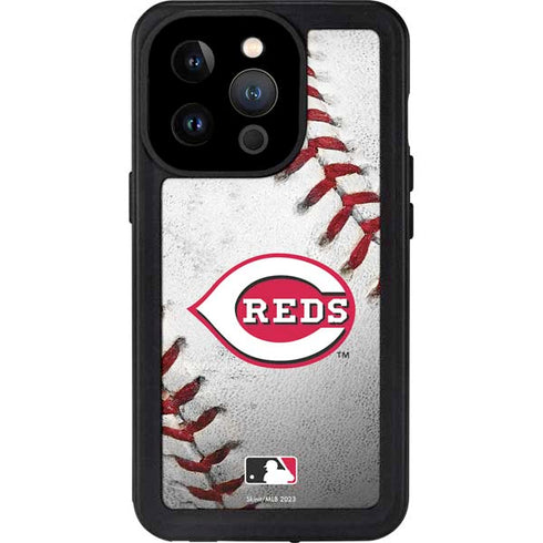 MLB Cincinnati Reds Game Ball iPhone 15 Pro Waterproof Case