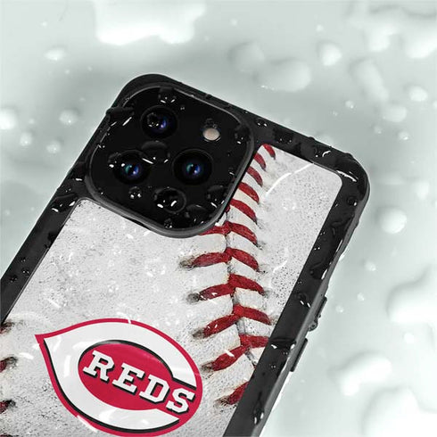 MLB Cincinnati Reds Game Ball iPhone 15 Pro Waterproof Case