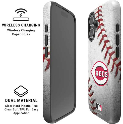 MLB Cincinnati Reds Game Ball iPhone 16 Magsafe Impact Case