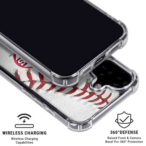 MLB Cincinnati Reds Game Ball iPhone 16 Plus Clear Case