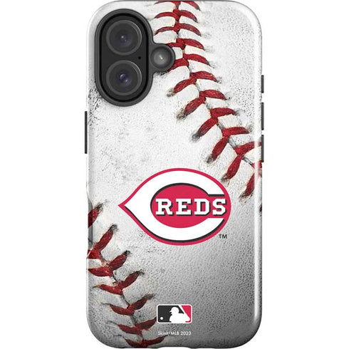 MLB Cincinnati Reds Game Ball iPhone 16 Plus Impact Case