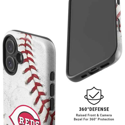 MLB Cincinnati Reds Game Ball iPhone 16 Plus Magsafe Impact Case