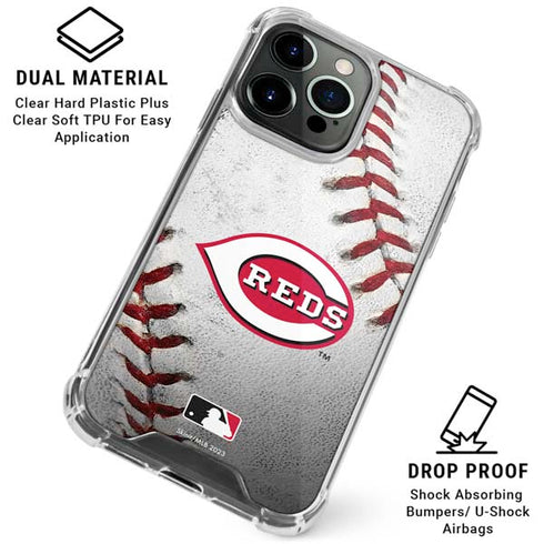 MLB Cincinnati Reds Game Ball iPhone 16 Pro Clear Case