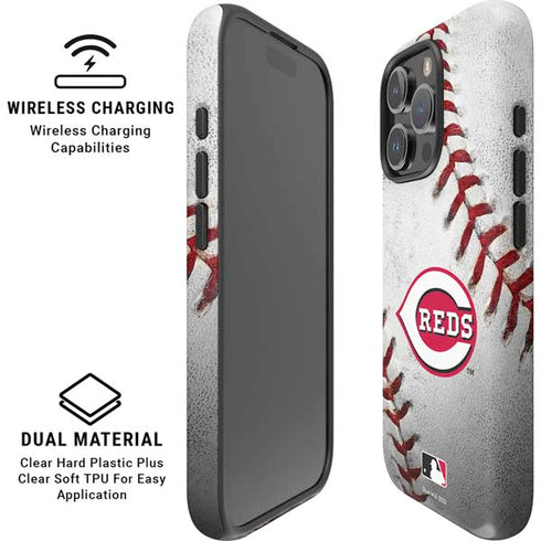 MLB Cincinnati Reds Game Ball iPhone 16 Pro Magsafe Impact Case