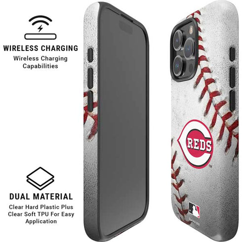 MLB Cincinnati Reds Game Ball iPhone 16 Pro Max Magsafe Impact Case