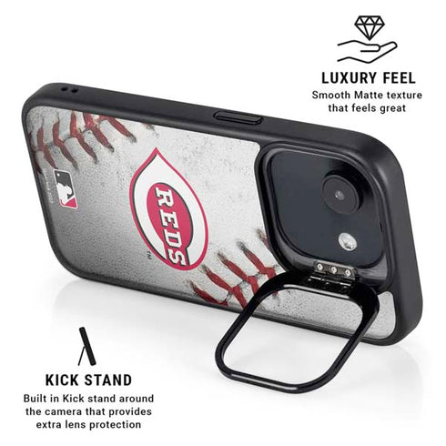 MLB Cincinnati Reds Game Ball iPhone 16e Kickstand Case