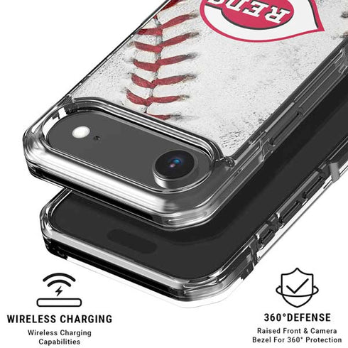 MLB Cincinnati Reds Game Ball iPhone 17 Air Clear Case