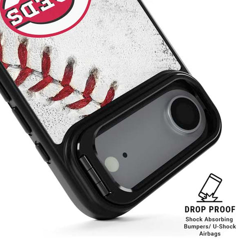 MLB Cincinnati Reds Game Ball iPhone 17 Air Kickstand Case