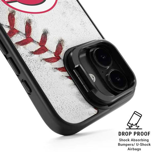 MLB Cincinnati Reds Game Ball iPhone 17 Kickstand Case