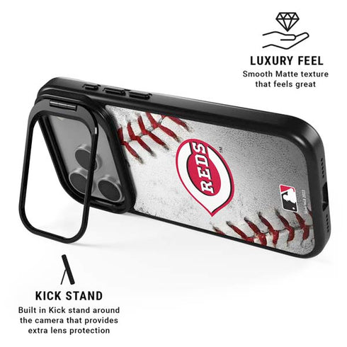 MLB Cincinnati Reds Game Ball iPhone 17 Pro Kickstand Case