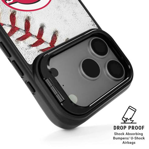 MLB Cincinnati Reds Game Ball iPhone 17 Pro Max Kickstand Case