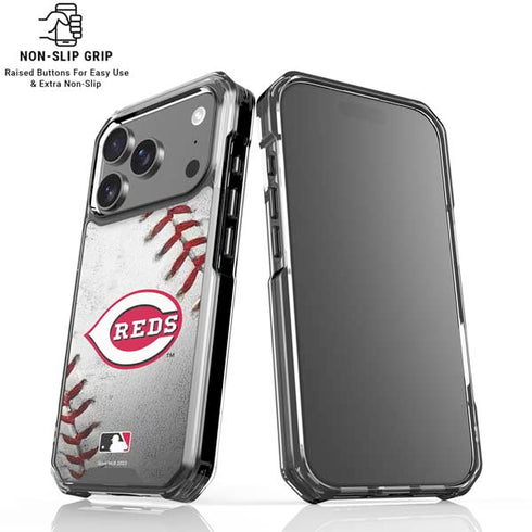 MLB Cincinnati Reds Game Ball iPhone 18 Pro Clear Case