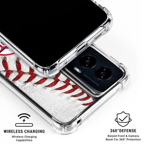 MLB Cincinnati Reds Game Ball Moto G Power 5G (2024) Clear Case