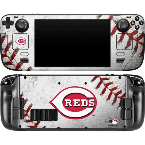MLB Cincinnati Reds Game Ball Steam Deck Handheld Gaming Computer OLED Skin