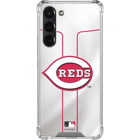 MLB Cincinnati Reds Home Jersey Galaxy S24 FE Clear Case