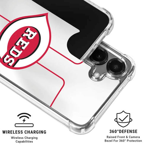 MLB Cincinnati Reds Home Jersey Galaxy S26 Plus Clear Case