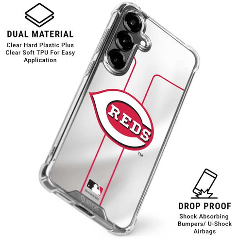 MLB Cincinnati Reds Home Jersey Galaxy S26 Plus Clear Case