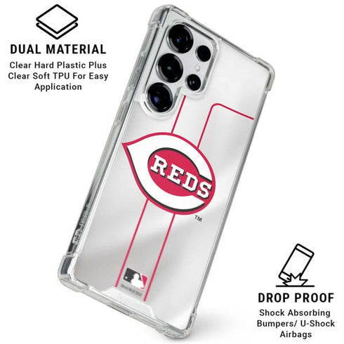 MLB Cincinnati Reds Home Jersey Galaxy S26 Ultra Clear Case